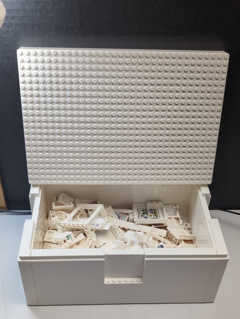 Lego Storage Box and Assorted Bricks White IKEA Bygglek